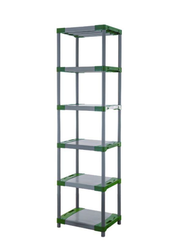 Regał plastikowy MODO24 zielony wzmocniony do piwnicy 222x60x46 cm modułowy wodoodporny eco 1 szt.