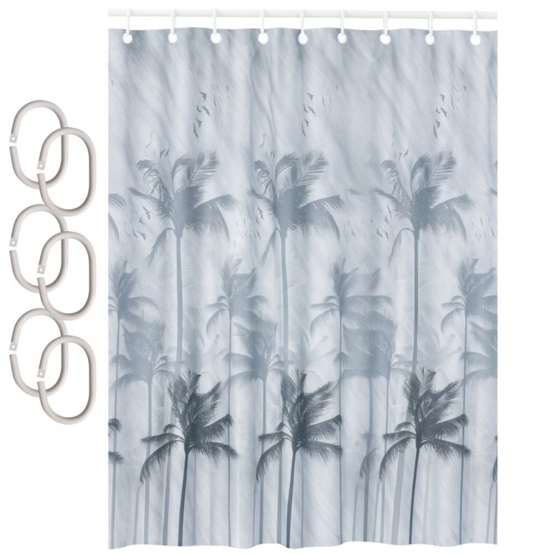 Zasłona prysznicowa Estiva tekstylna 180x200 wzór sztorm 1 szt.