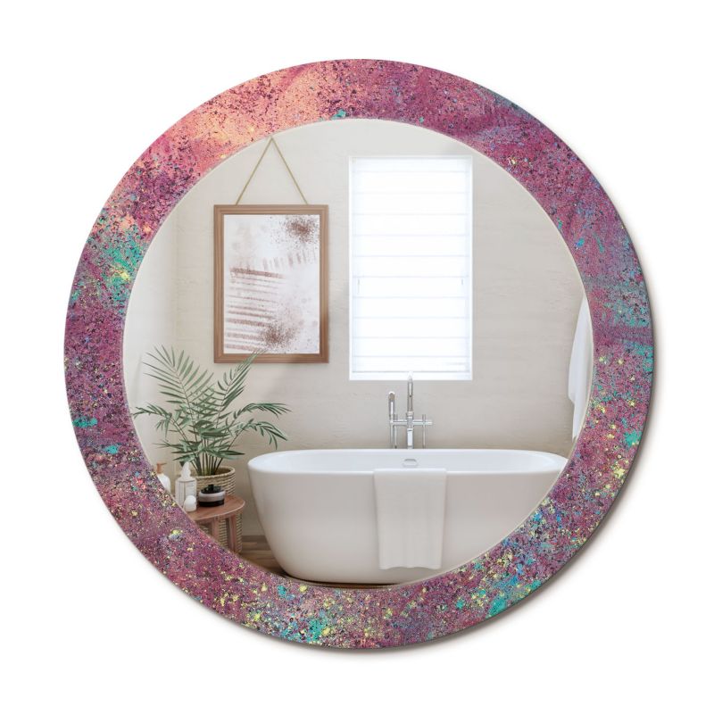 Lustro Wiszące ArtPrintCave 70 cm Festiwal Kolorów Ramka z Nadrukiem do Sypialni 1 szt.