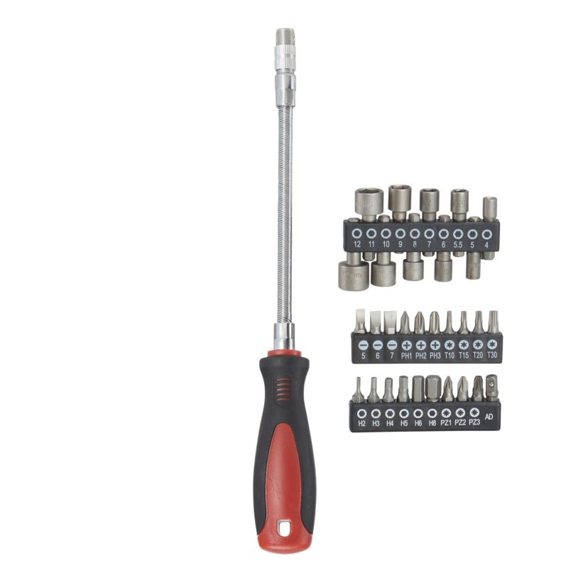 Wkrętak elastyczny z zestawem bitów