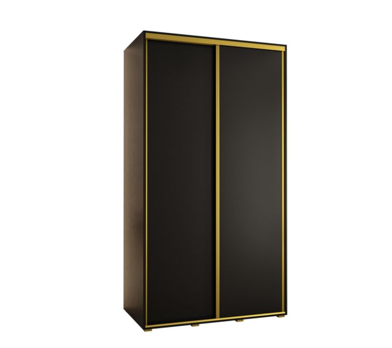 Szafa przesuwna Abiks CANNES 1 130 gł 45 czarny/czarny/złoty 1szt.