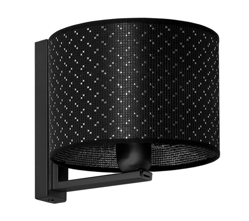 Kinkiet ścienny Lampex Prias czarno-srebrny 1 x E27 x 60W IP20 wym: 20 x 20 cm - 1 szt.