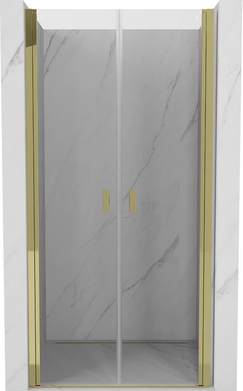 Drzwi prysznicowe uchylne Mexen Mist złote 100x200 cm 1 szt