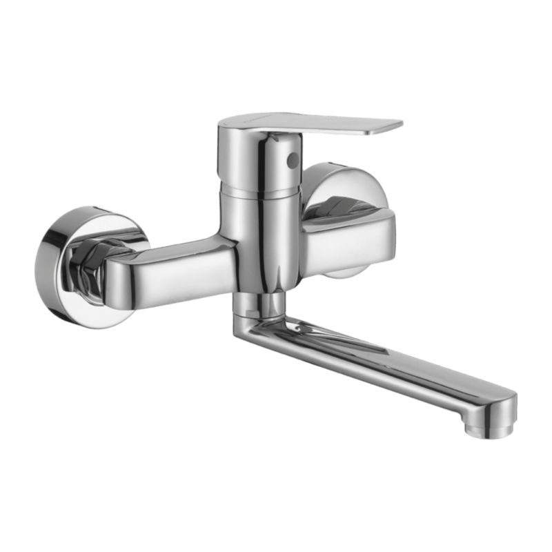 Bateria Umywalkowa Kuchinox Ścienna Borgo Ruchoma wylewka Chrom 1 szt.