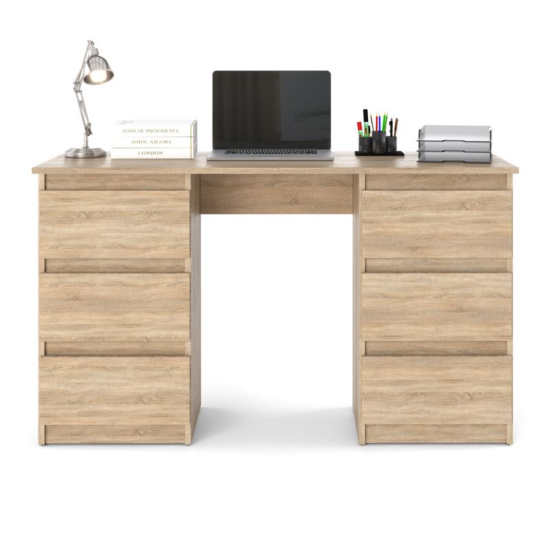 Biurko Hurtownia-Mebli Szuflady 6 Hugo 120cm Dąb Sonoma Dąb Sonoma 120x50x75 cm 1szt.