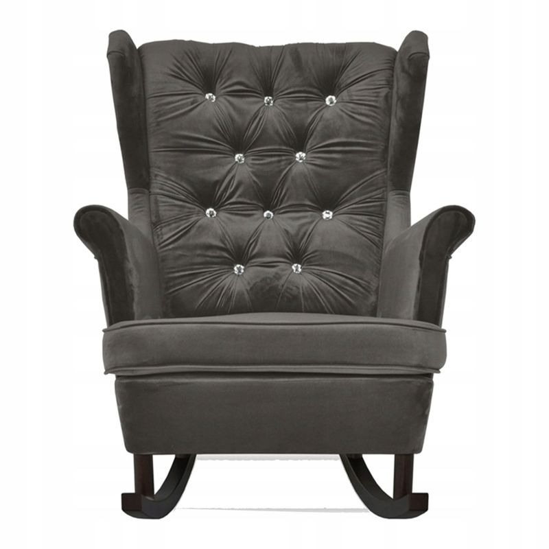 Fotel uszak do salonu bujany Family Meble Gaja szaro czarny 1szt