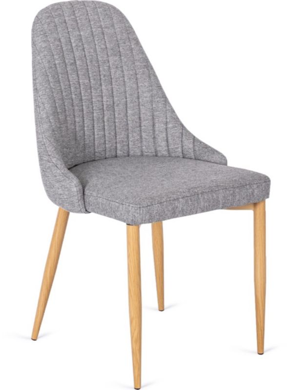 Krzesło Tapicerowane Torino Mebel Elite Szare 1 szt