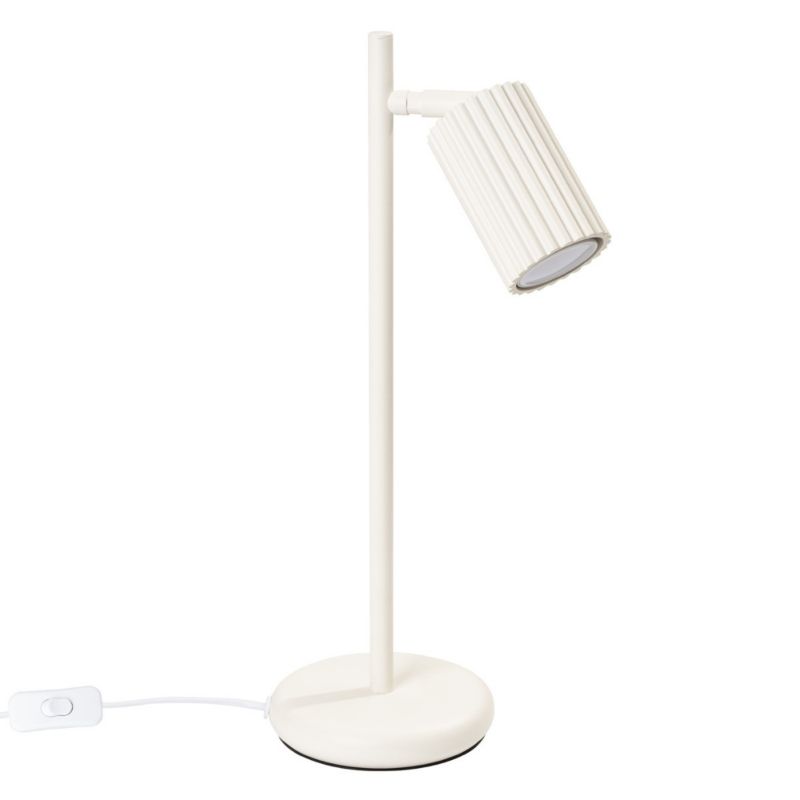 Lampka biurkowa Sollux Lighting Karbon beżowa 1 x GU10 x 10W IP20 wym: 43 x 14.5 x 19.5 cm aluminium - 1 szt.