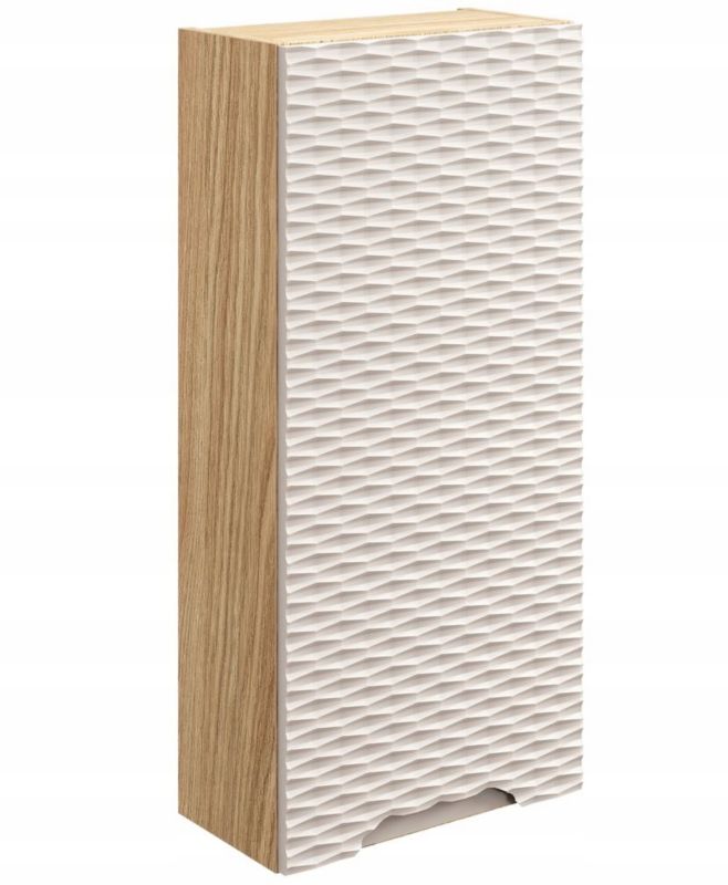 Szafka łazienkowa Furnidea 35 cm wisząca 1 drzwi beżowa front 3D Ocean 1 szt.