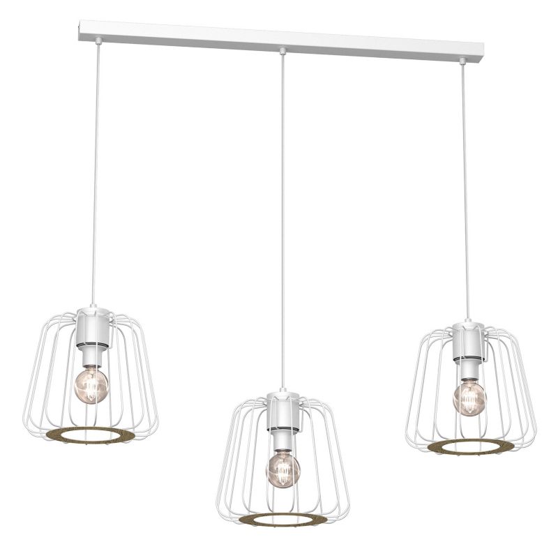 Lampa wisząca Luminex Trad biały matowy wym: 110 x 140 x 28 cm 3xE27 x 15W 1 szt.
