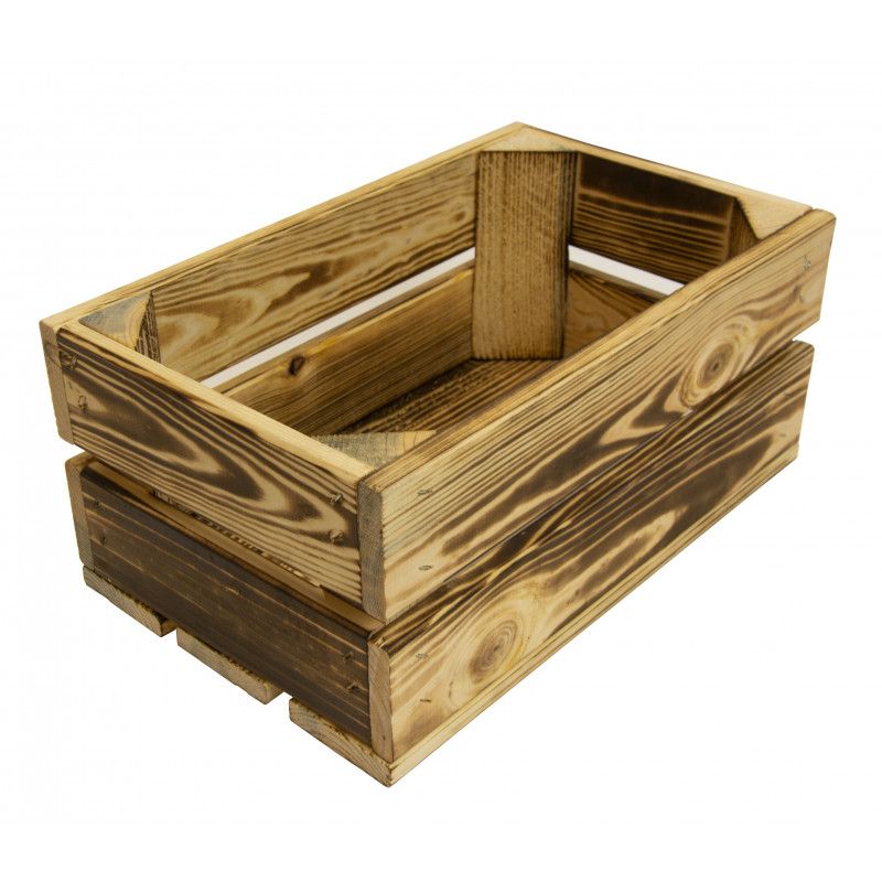 Drewniana skrzynka 4iQ Group 32x20x14cm opalana 1szt.