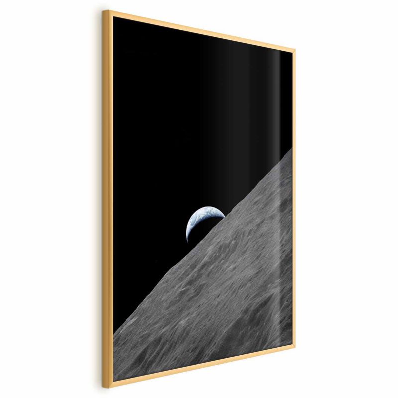 Plakat Artgeist Samotna planeta 21x30 cm z ramą złotą 1 szt