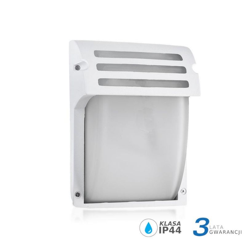 Kinkiet ścienny zewnętrzny V-TAC biały 1 x E27 x 60W IP44 wym: 18 x 24,5 x 9,3 cm - 1 szt.