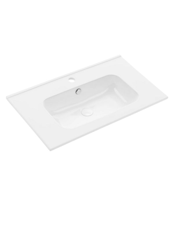 Umywalka meblowa Uptrend VENTA 80 biały połysk, z otworem na baterię oraz przelewem 1 szt.