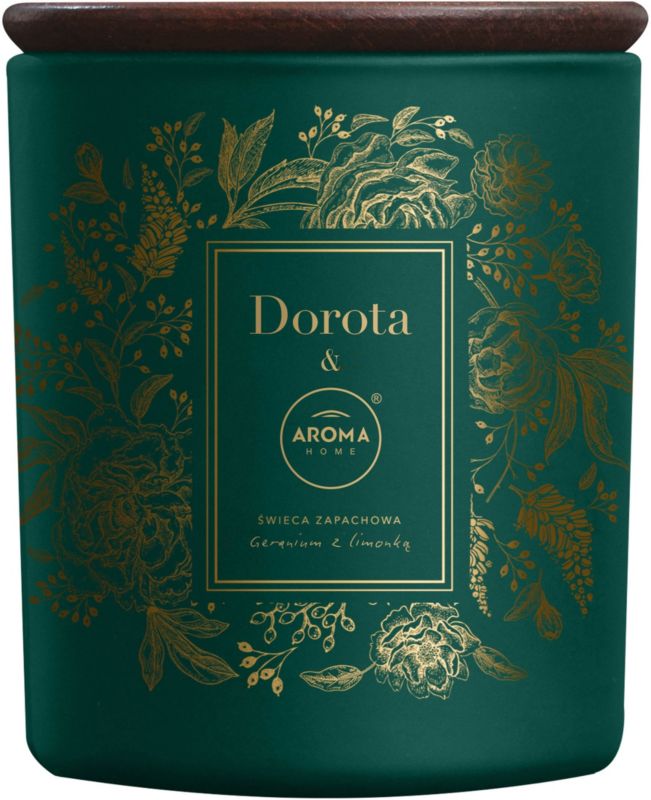 Świeca Aroma Home & Dorota geranium z limonką 150 g