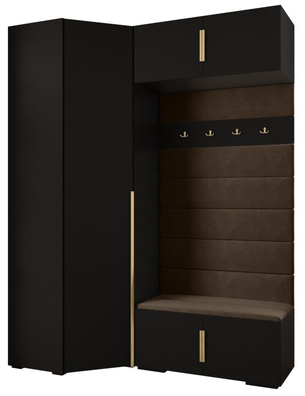 Garderoba do przedpokoju Abiks INOVA 1 Z21 czarny+złoty+manila04 1szt.