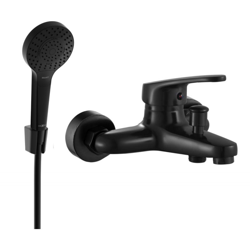 Bateria wannowa z zestawem natryskowym Mexen Erica czarna 1 szt.