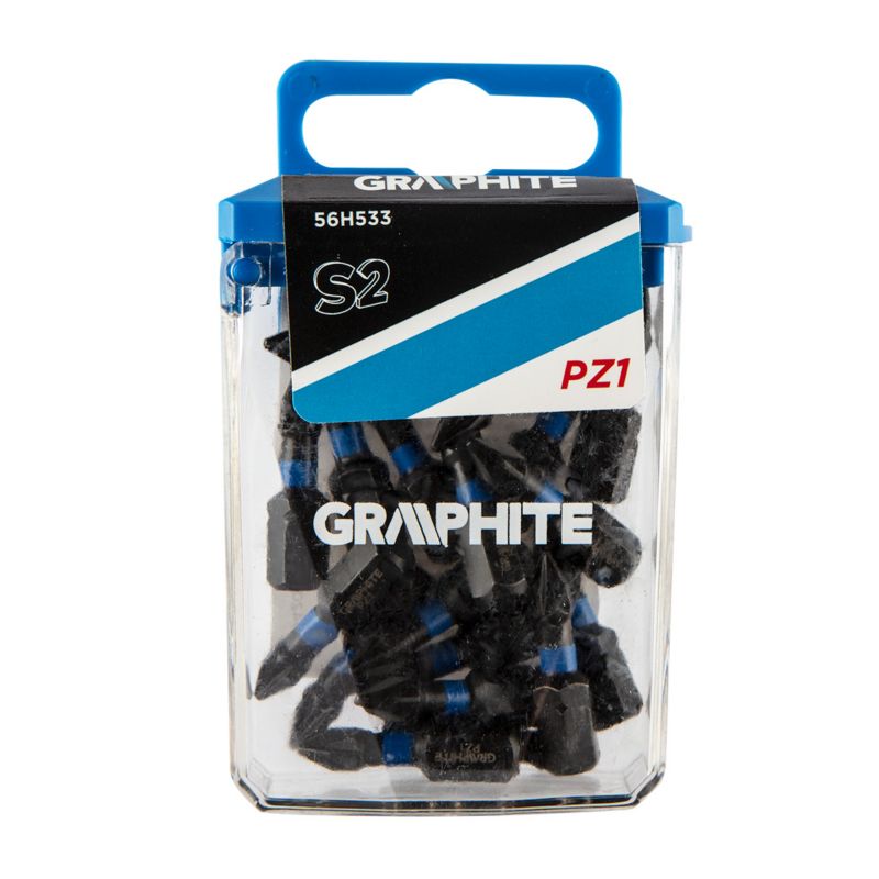 Bity udarowe GRAPHITE typ PZ1 x 25 mm, 20 szt. 1 kpl.