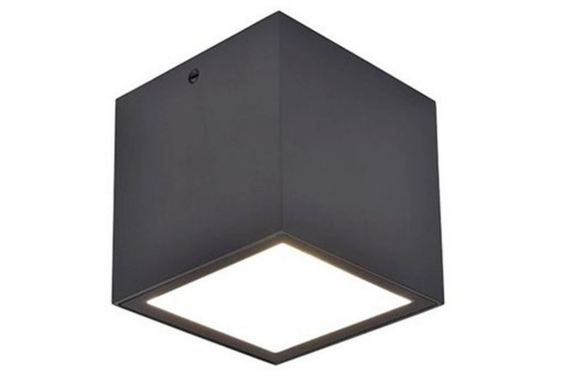 Lampa sufitowa zewnętrzna Lutec Gemini ciemnoszara LED 6.9W 4000K 750lm IP65 wym: 8,5 x 8,5 x 8,5 cm - 1 szt.