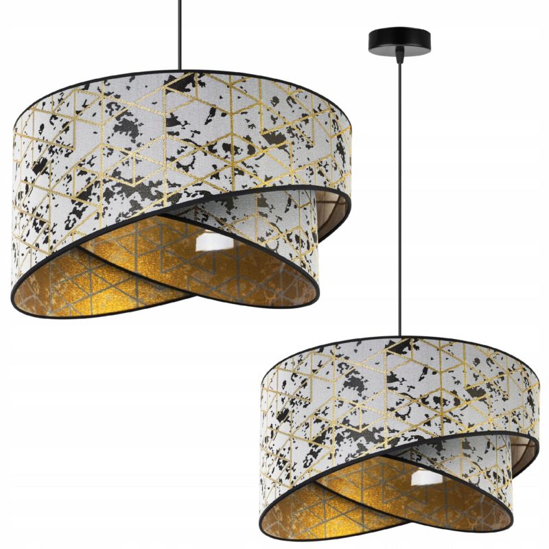 Lampa sufitowa wisząca Light Home LH Werona 1x E27 60W szary/złoty 1szt.