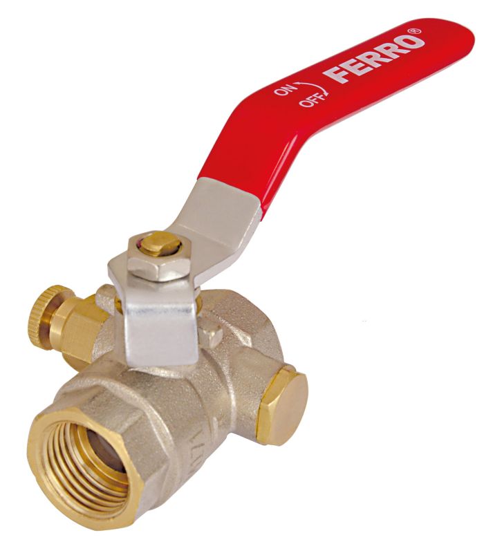 Zawór kulowy Ferro z odpowietrznikiem 1/2" 1 szt.