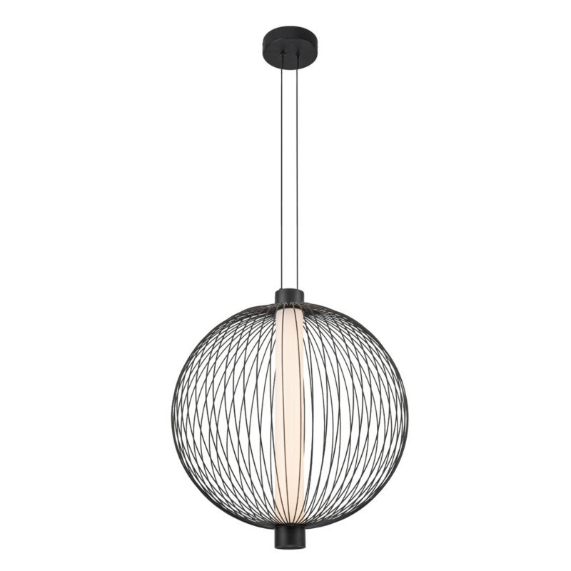 Lampa wisząca Milagro Kyoto 5277 czarna szerokość 54 cm wbudowany LED 39W 1 szt.