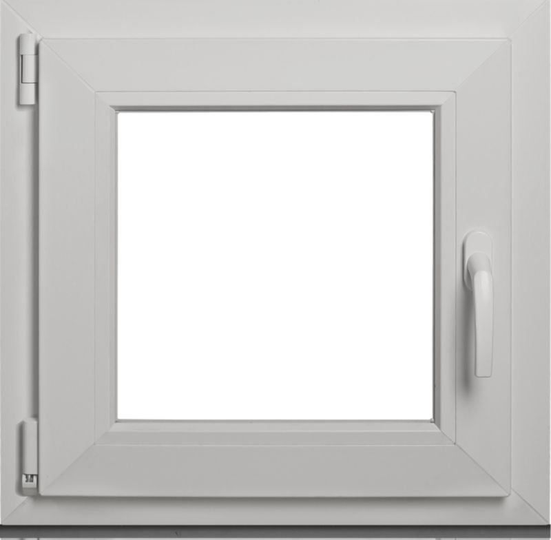 Okno PCV rozwierno-uchylne trzyszybowe 565 x 535 mm lewe białe