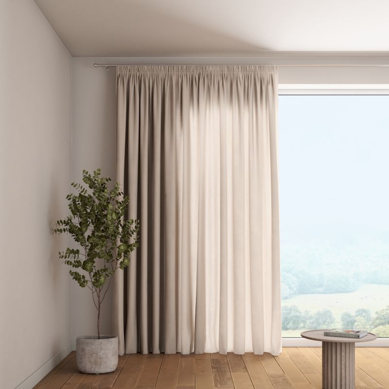 Zasłona na taśmie marszczącej 1 szt. 130 x 245 cm Dekoria lniany 1 szt.