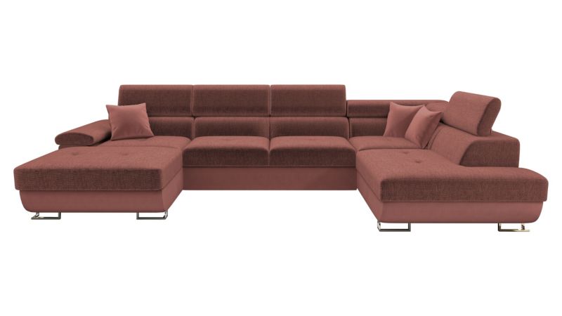 Narożnik z funkcją spania MIRJAN 24 Cotere Bis Premium prawy zgaszony róż/róż indyjski/zgaszony róż 1 szt.