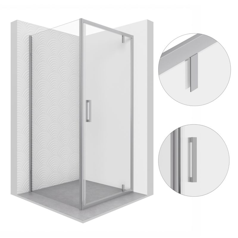 Kabina prysznicowa 100x100cm kwadratowa uchylna IBERIS SEVANTE chrom 1 szt.