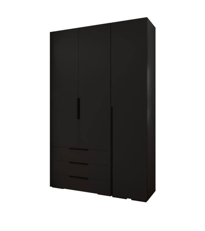 Garderoba wysoka do przedpokoju Abiks INOVA 1 Z17 czarny+czarny 1szt.