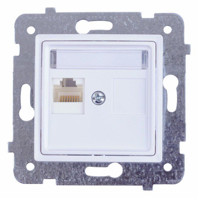 Gniazdo komputerowe Polmark Tarnów Rosa GPK-1U/F Forex białe