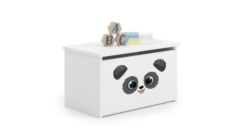 Skrzynia na zabawki Kobi Daria biała z nadrukiem Panda 1 szt.