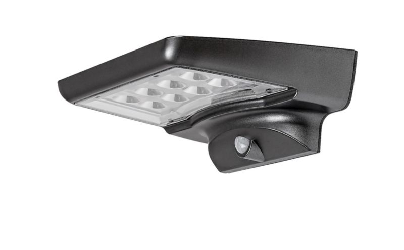 Kinkiet solarny z czujnikiem Rabalux Moselle czarno-przezroczysty LED 4W 4000K 300lm IP44 wym: 7 x 19 x 15 cm - 1 szt.