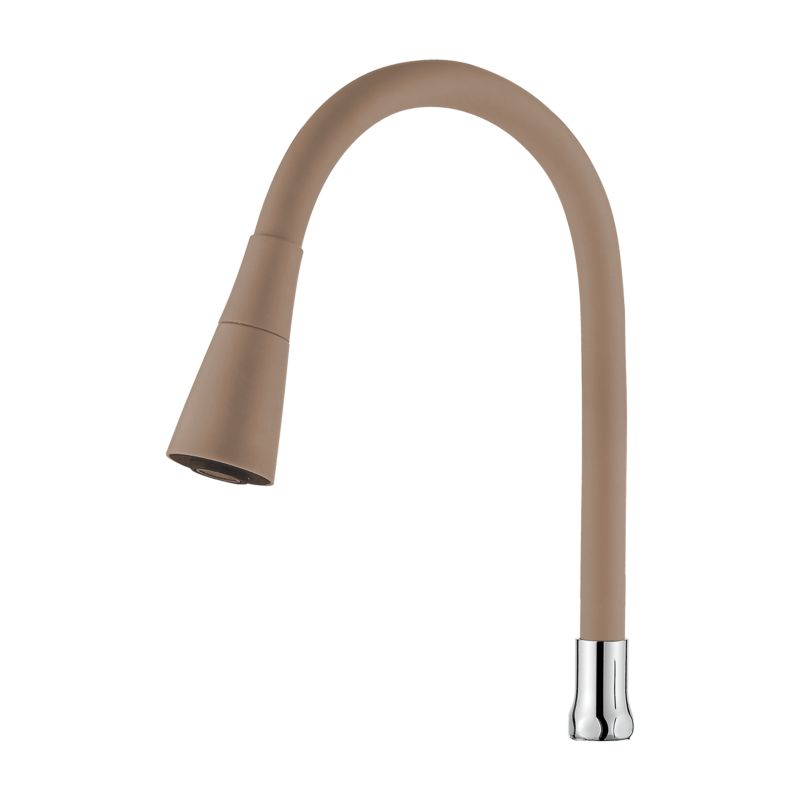 Dwufunkcyjna elastyczna wylewka Invena do baterii, beżowy / chrom 1 szt.