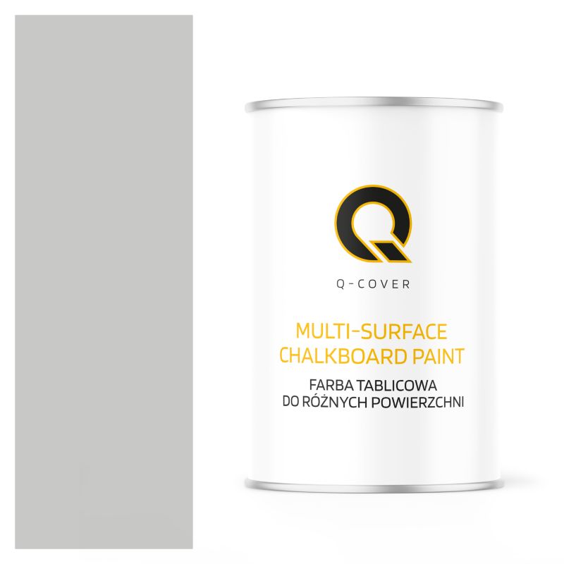 Farba Tablicowa Do Ścian Pisania Kredą Q-Cover Kolor Szary mleczny RAL7047 Mat 1L