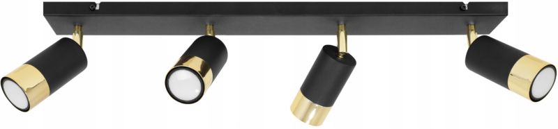 Lampa sufitowa reflektor Light Home LH Hugo 4x GU10 20W kinkiet czarny 1szt.