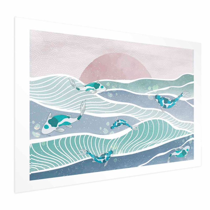 Plakat Artgeist Ryby na falach 42x29,7 cm bez ramy 1 szt