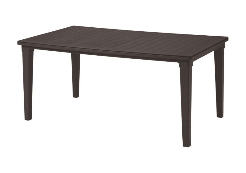 Stół ogrodowy Keter Futura z otworem na parasol Brązowy