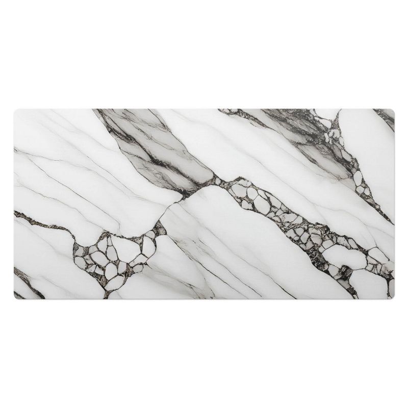 Dekoracyjna mata na biurko do pracy i nauki Wallfluent 120x60 cm Marmurowe żyłki 1 szt.