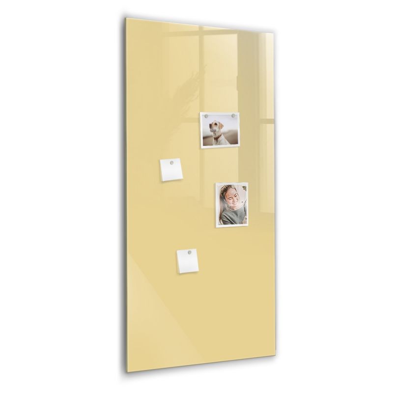 Szklana tablica magnetyczna Wallfluent 60x120 cm Kolor kremowy Czarny marker 1 szt.