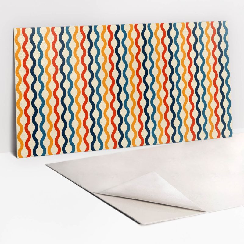 Panel samoprzylepny Tulup 100x50 cm Kolorowe fale boho 1 szt.