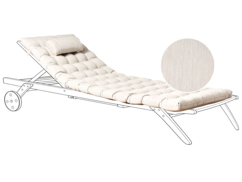 Poduszka na leżak ogrodowy Cesana premium Jasnobeżowy 1 szt.