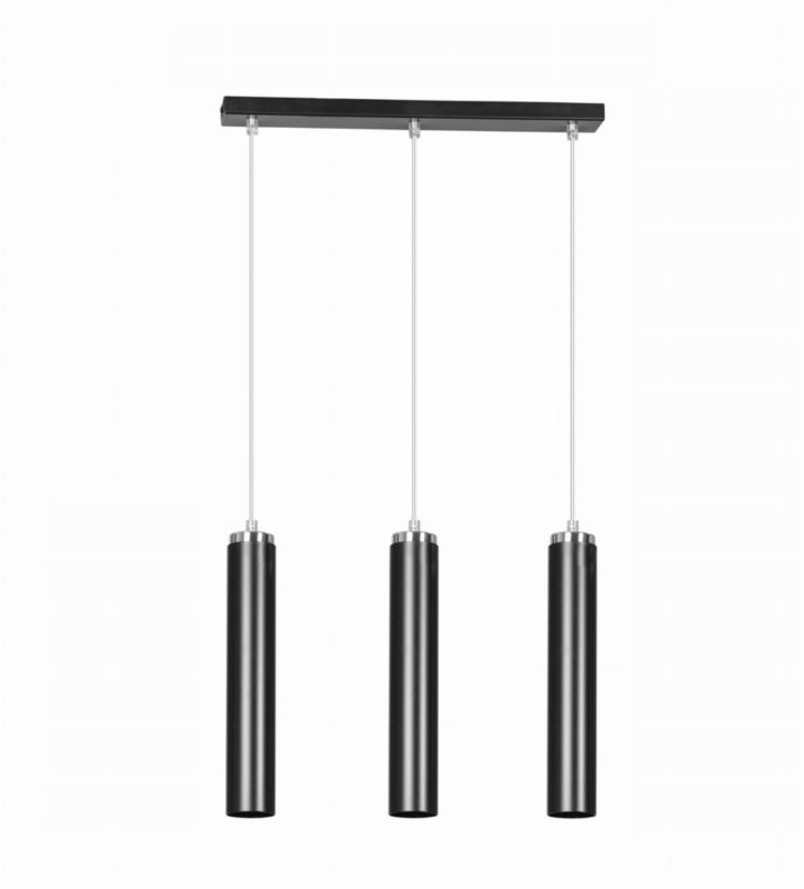 Lampa sufitowa Emibig Luna czarna-chromowana wym: 100 x 45 x 8 cm 3xGU10 x 10W 1 szt.