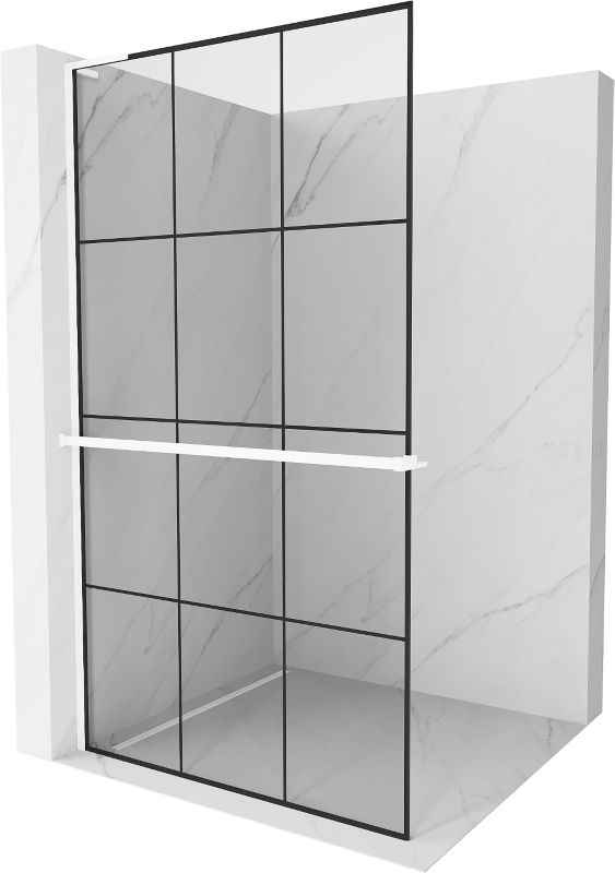 Ścianka prysznicowa walk-in Mexen Kioto+ L czarny wzór 110x200 cm 800-110-123-20-77 1 szt.