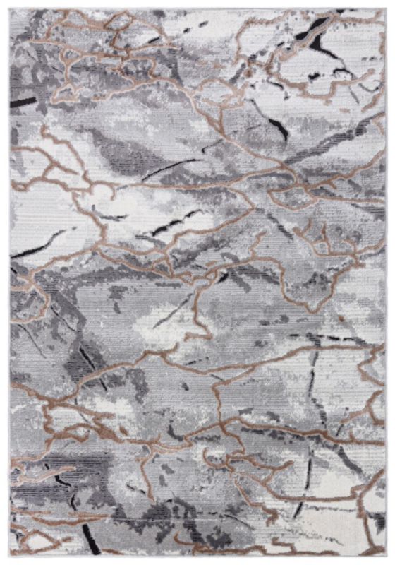 Dywan Wewnętrzny PORTLAND Prostokątny Mazovia 80 x 150 cm Grafitowy Motyw Abstrakcyjny 1 szt.