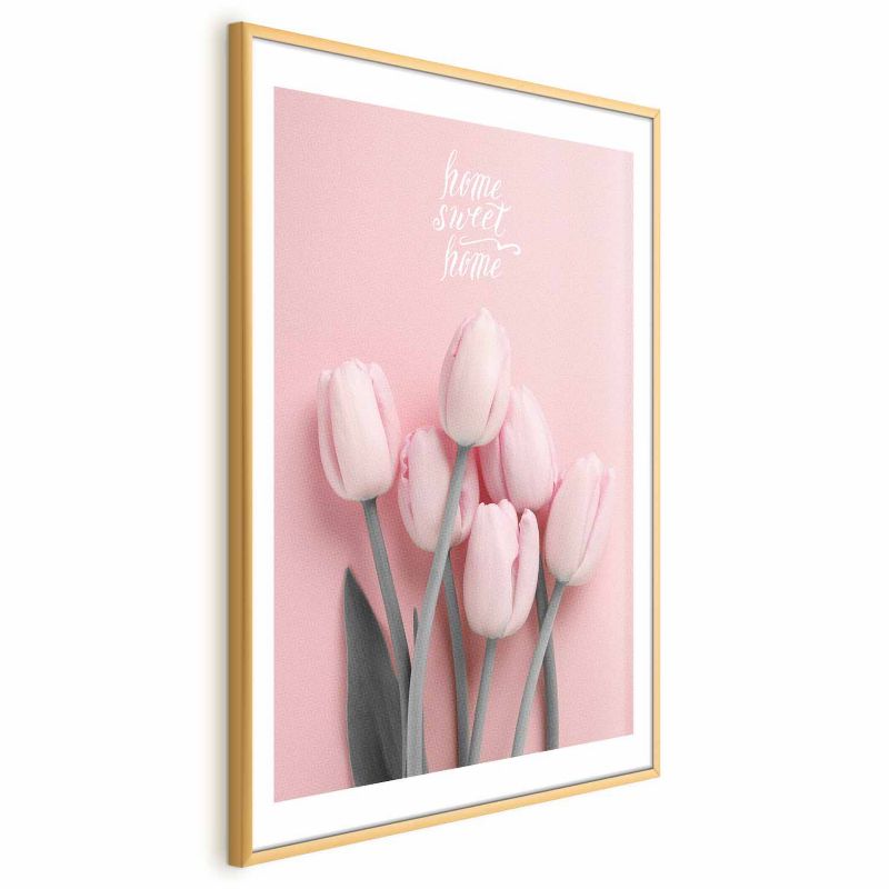 Plakat Artgeist Sześć tulipanów 21x30 cm z ramą złotą 1 szt