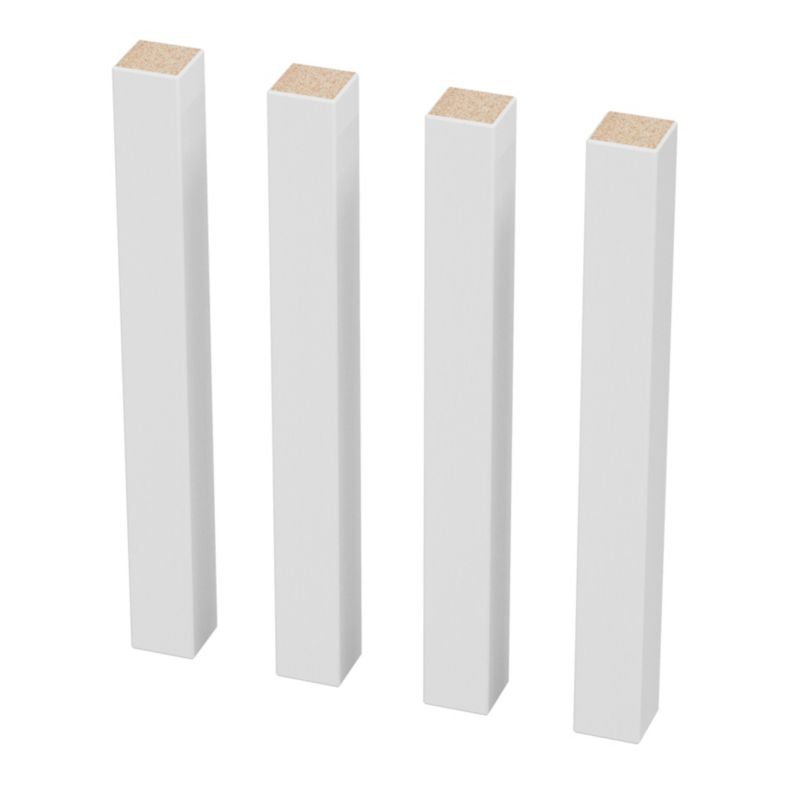 Narożnik wykończeniowy do listew MDF 18 x 18 x 169 mm biały 4 szt.