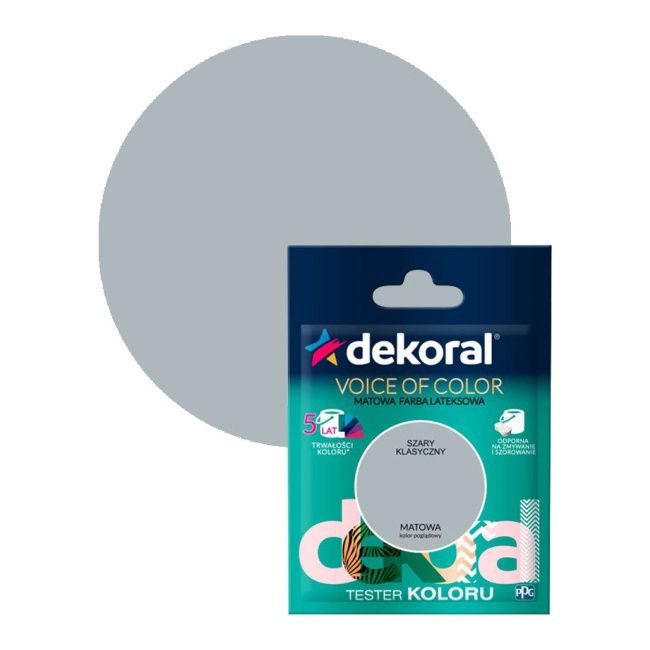 Tester farby kolorowej Dekoral Voice of Color szary klasyczny 0,05 l