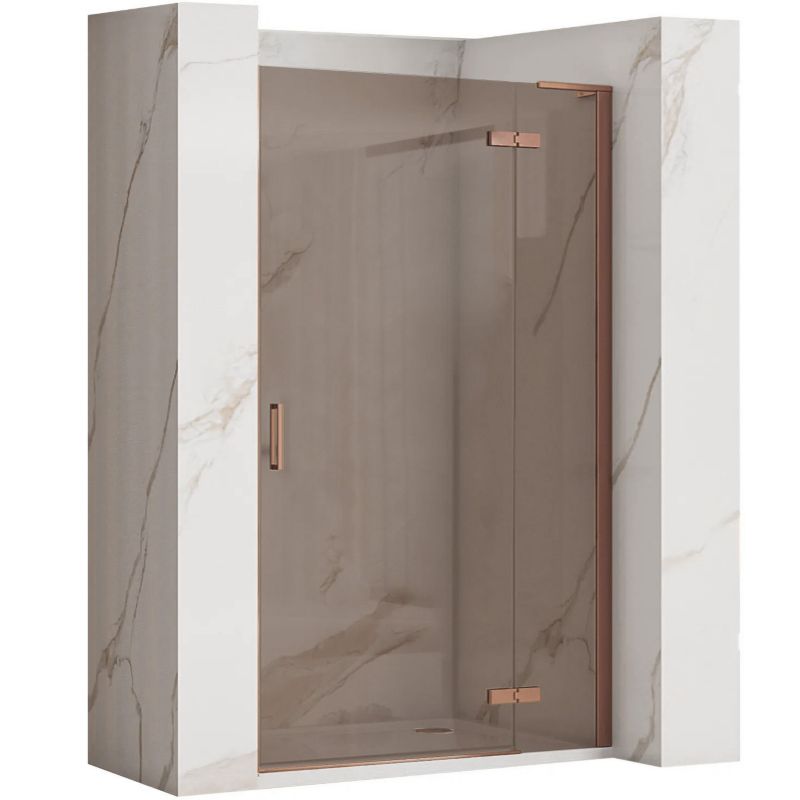 Drzwi Prysznicowe Rea Hugo 100 Miedziane Szczotkowane 100X0,6X205Cm 1 Szt